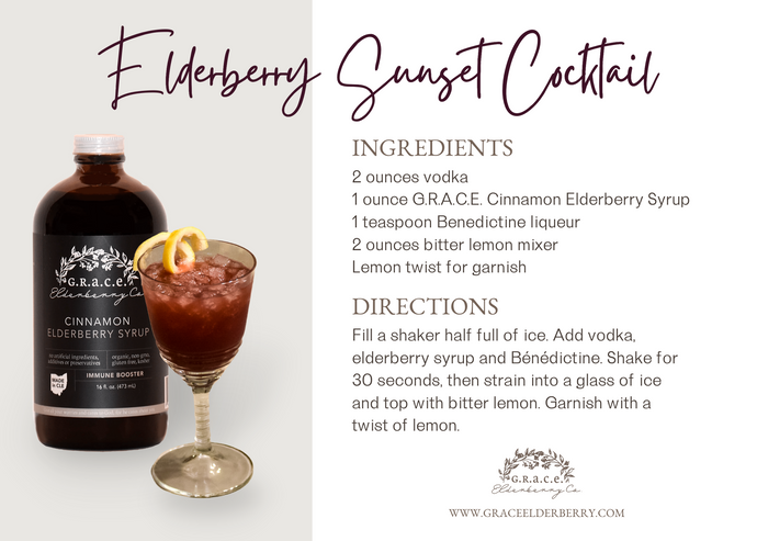 Elderberry Sunset Cocktail