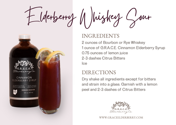Elderberry Whiskey Sour