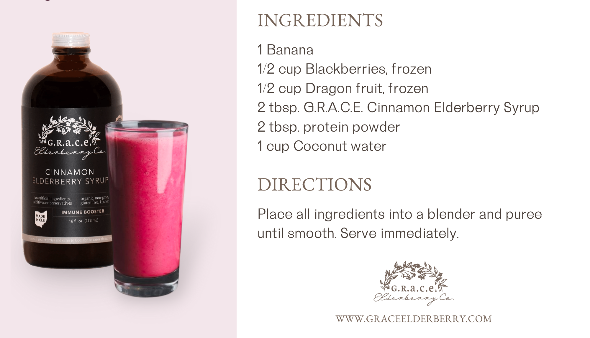 Elderberry Protein Smoothie Mix