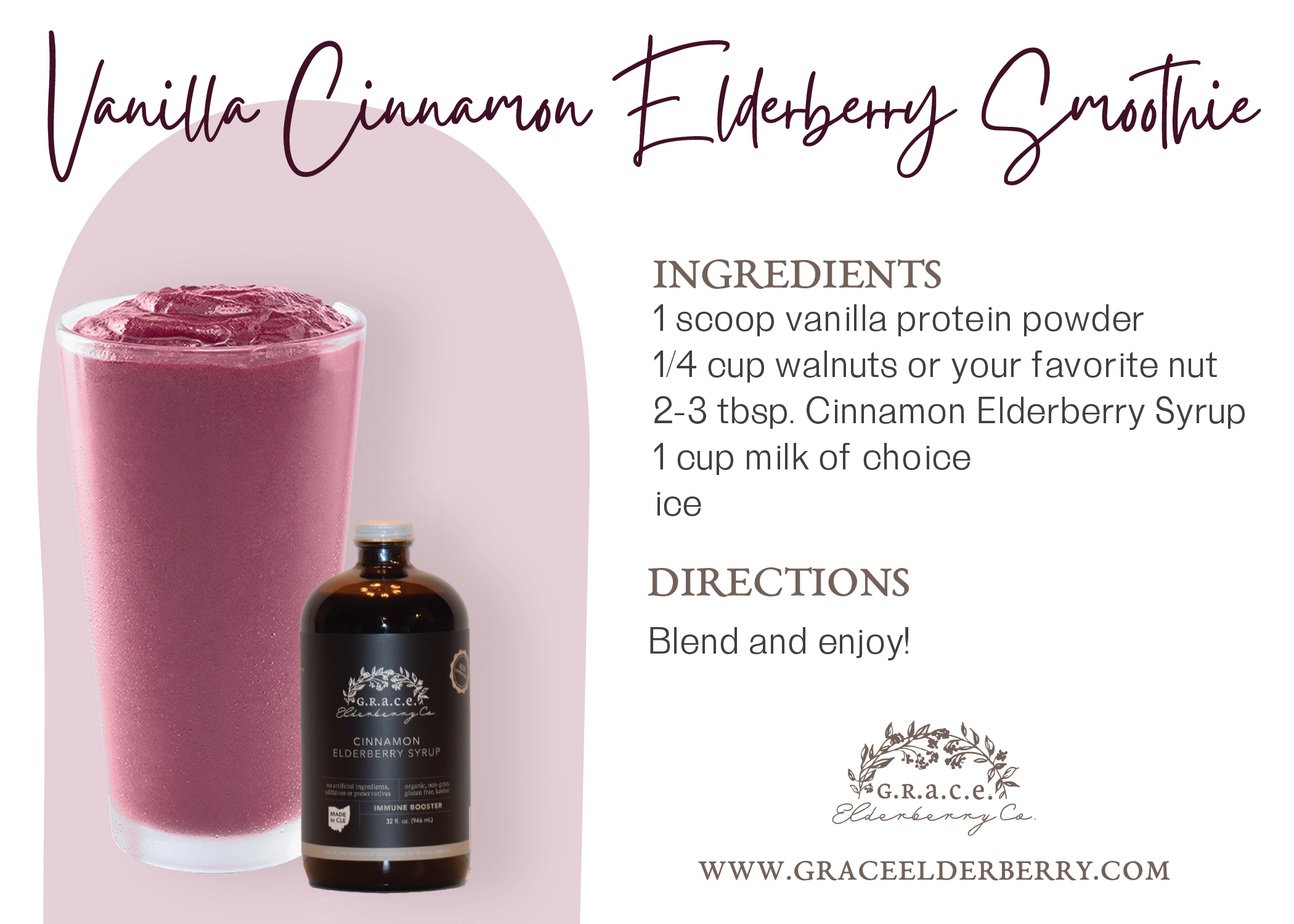 Elderberry Protein Smoothie Mix