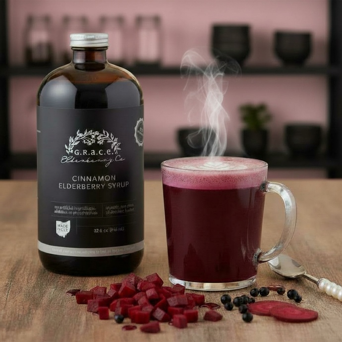 Elderberry Beet Latte