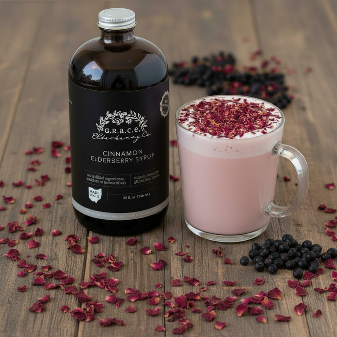 Elderberry Rose Latte